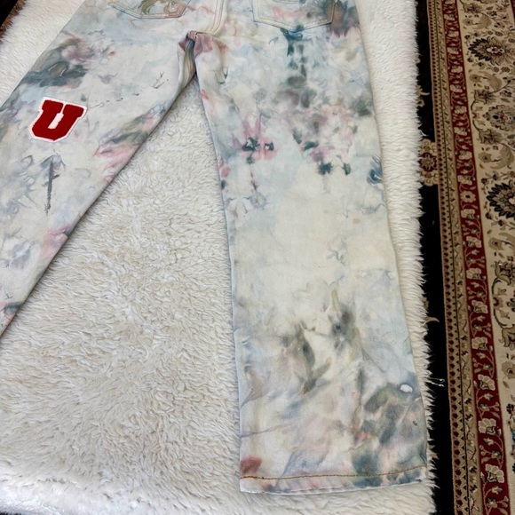 Carhartt Tie Dye w/ Patches Multicolor Men’s Straight leg Semi Distressed Jeans - Picture 15 of 16